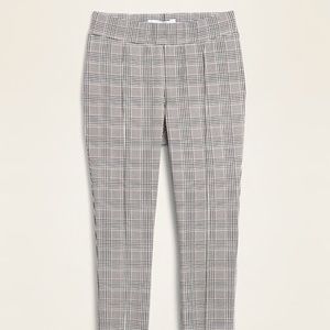 High-Waisted Stevie Ponte-Knit Plaid Pants